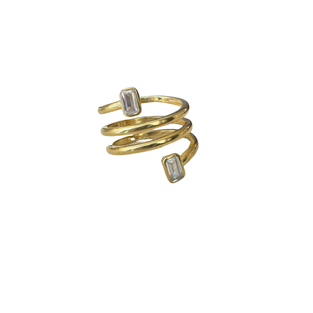 Anillo espiral blanco