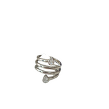 Anillo espiral blanco