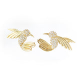 Aretes colibri jumbo dorado