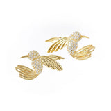 Aretes colibri jumbo dorado