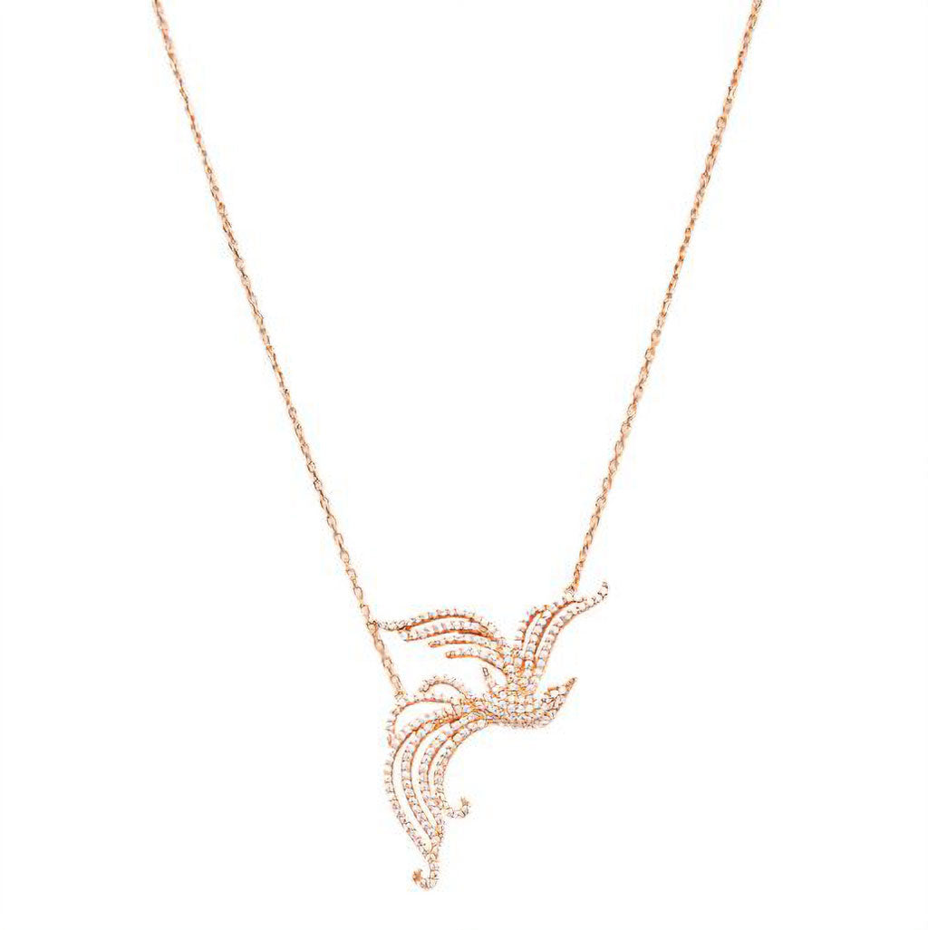 Collar Ave Fenix Oro rosa