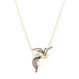 Collar Ave Fenix Arcoiris