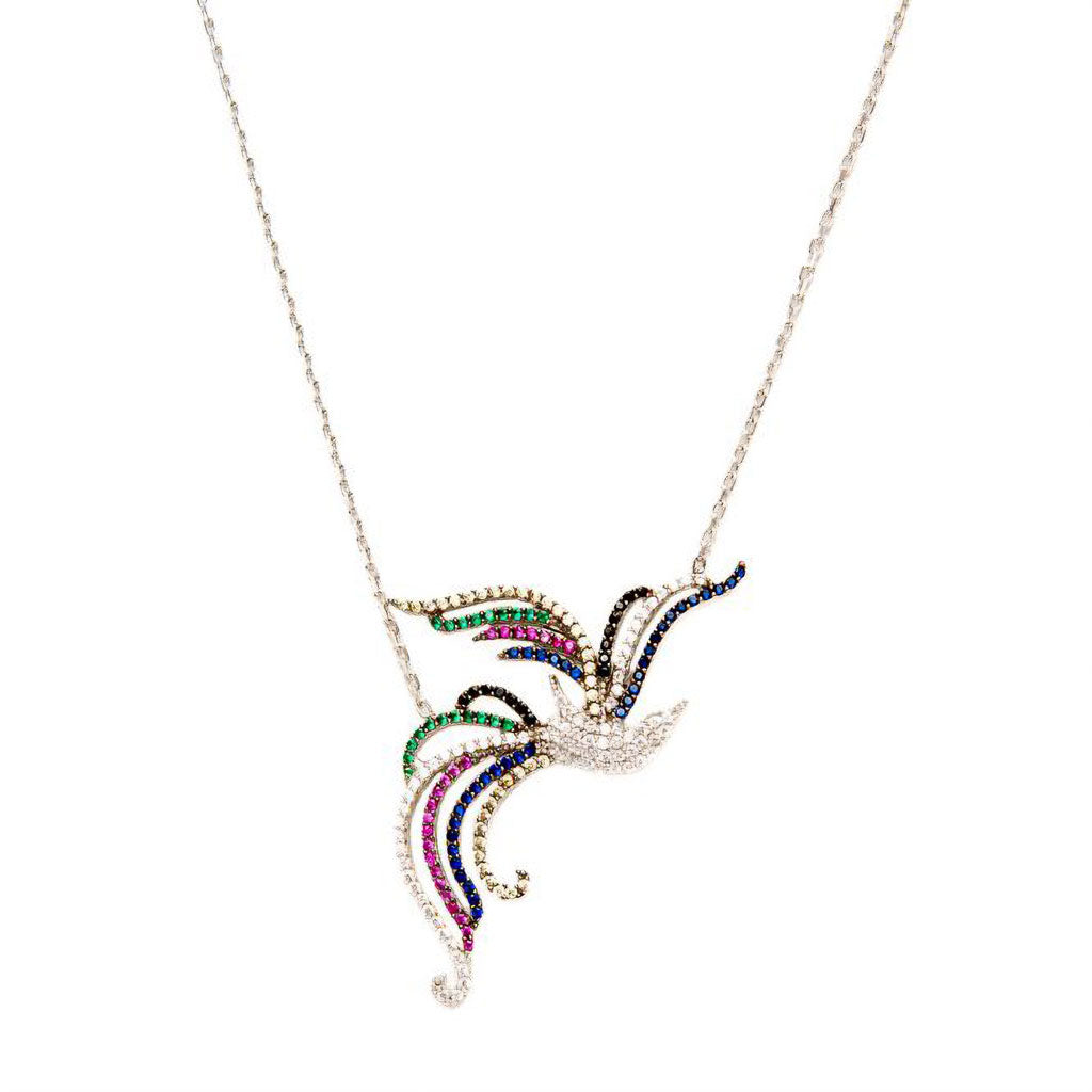 Collar Ave Fenix Arcoiris