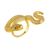 Anillo Serpiente Laberinto Dorado