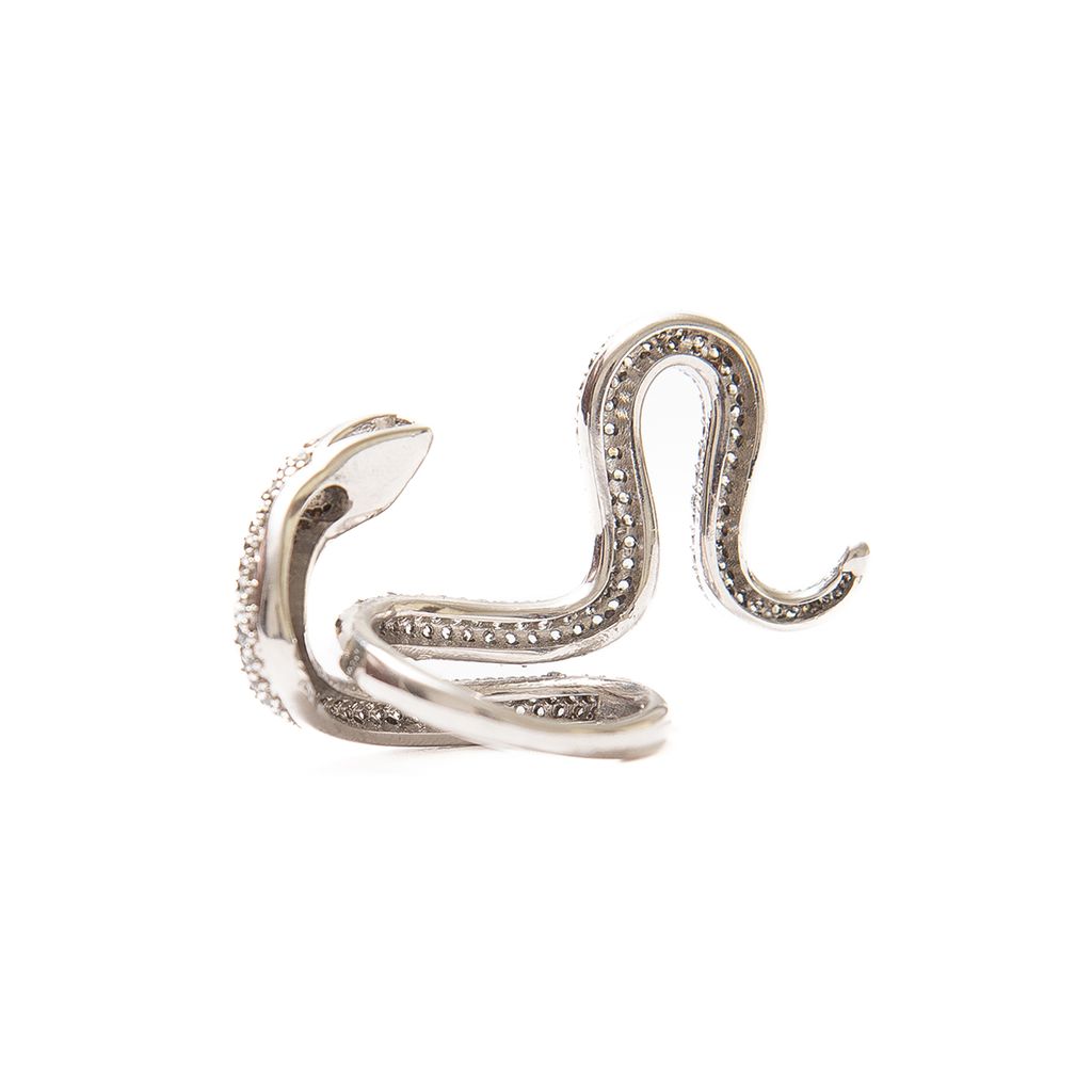 Anillo Serpiente Laberinto plata