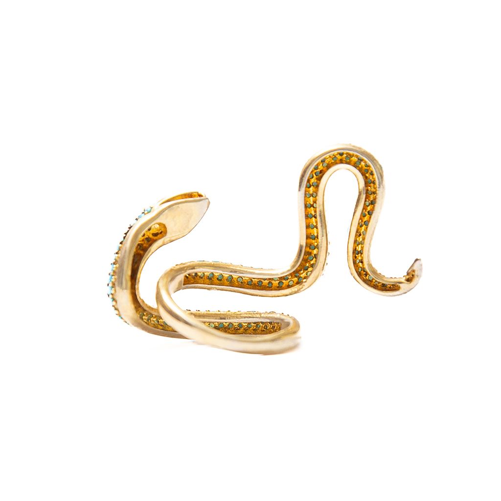 Anillo Serpiente Laberinto turquesa