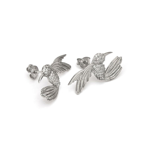 Aretes colibri jumbo plata