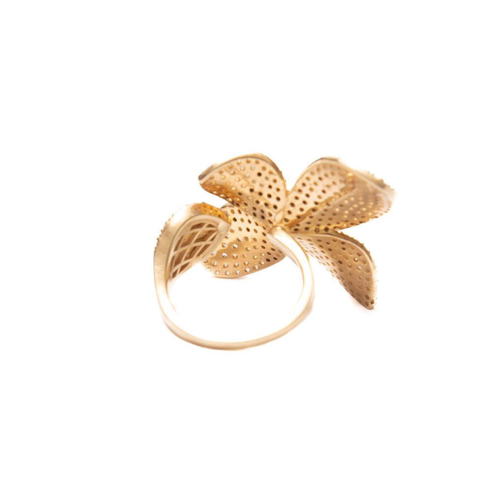 Anillo Magnolia Tigre solitaria grande